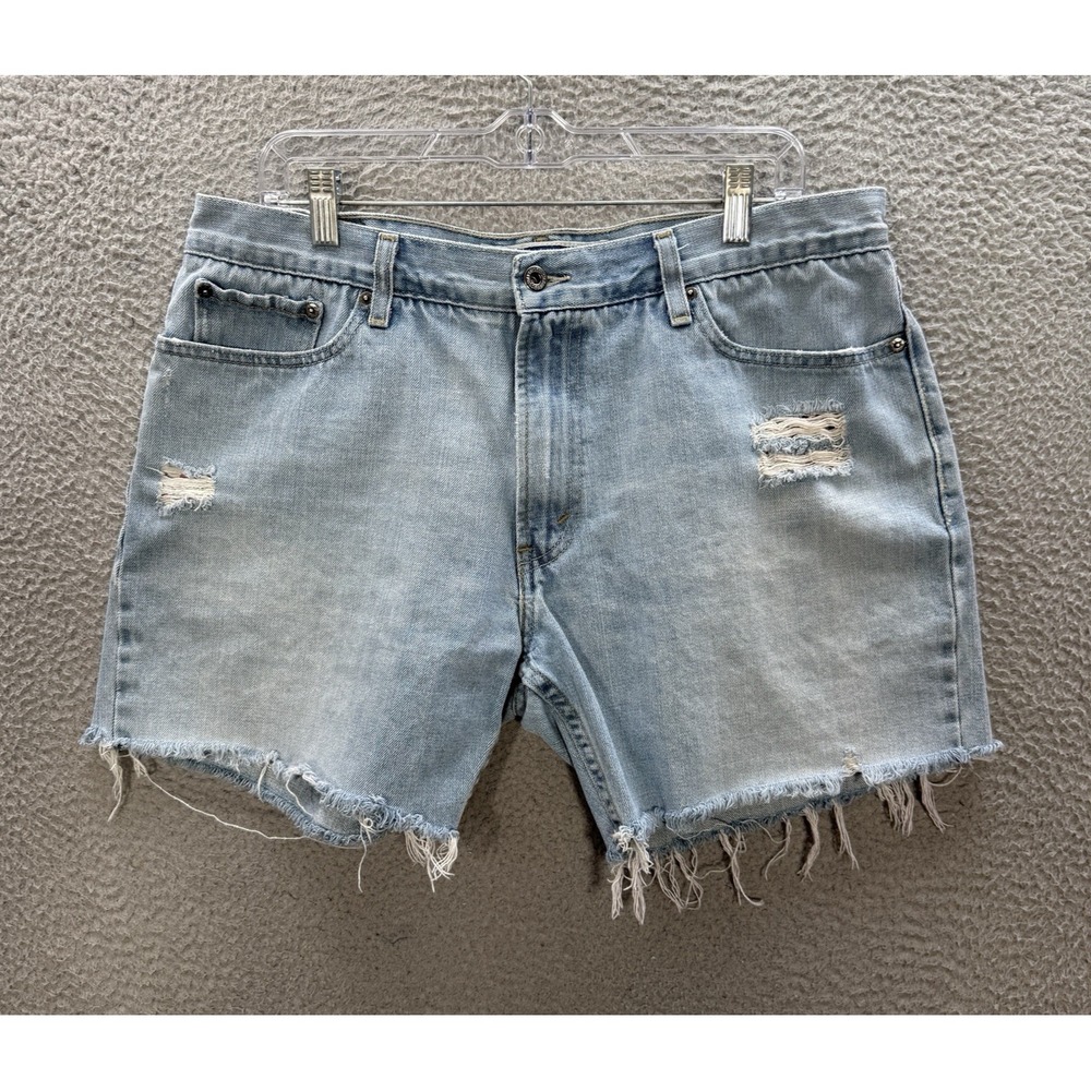 Vintage Levis 527 Shorts Mens 36 Blue Denim Jorts Workwear Grunge Skater Y2K